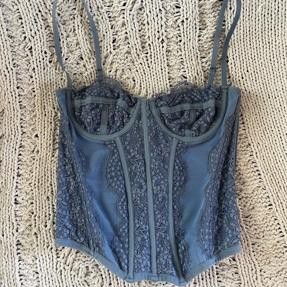 URBAN OUTFITTERS blue corset